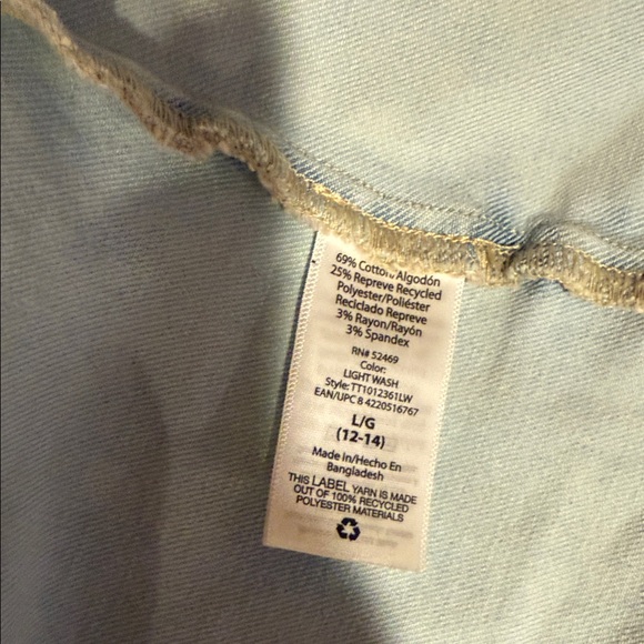 NWOT Large Light Blue Denim Jacket with Fringe - Picture 5 of 5